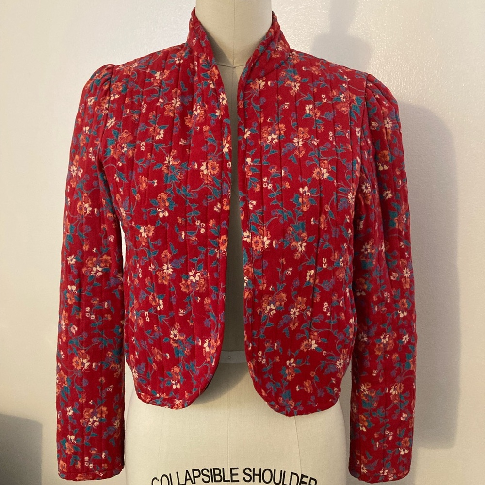 Vintage 70’s Byer California Quilted Red Floral Jacket